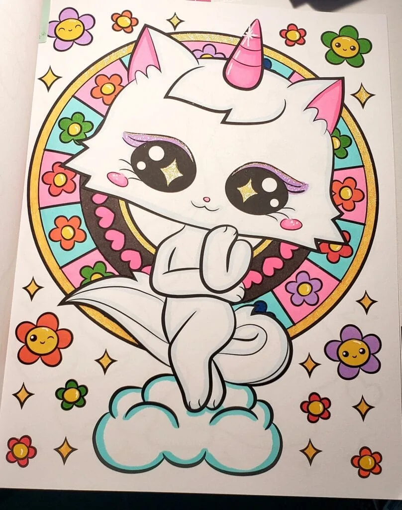 unicat boyama kitabından bir sayfa.