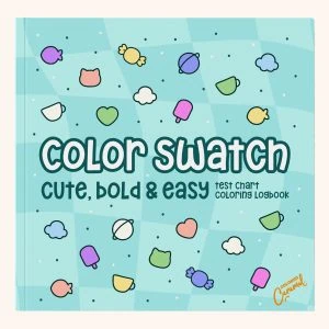 Color Swatch: Cute, Bold & Easy Test Chart Coloring Book, coloring book cover