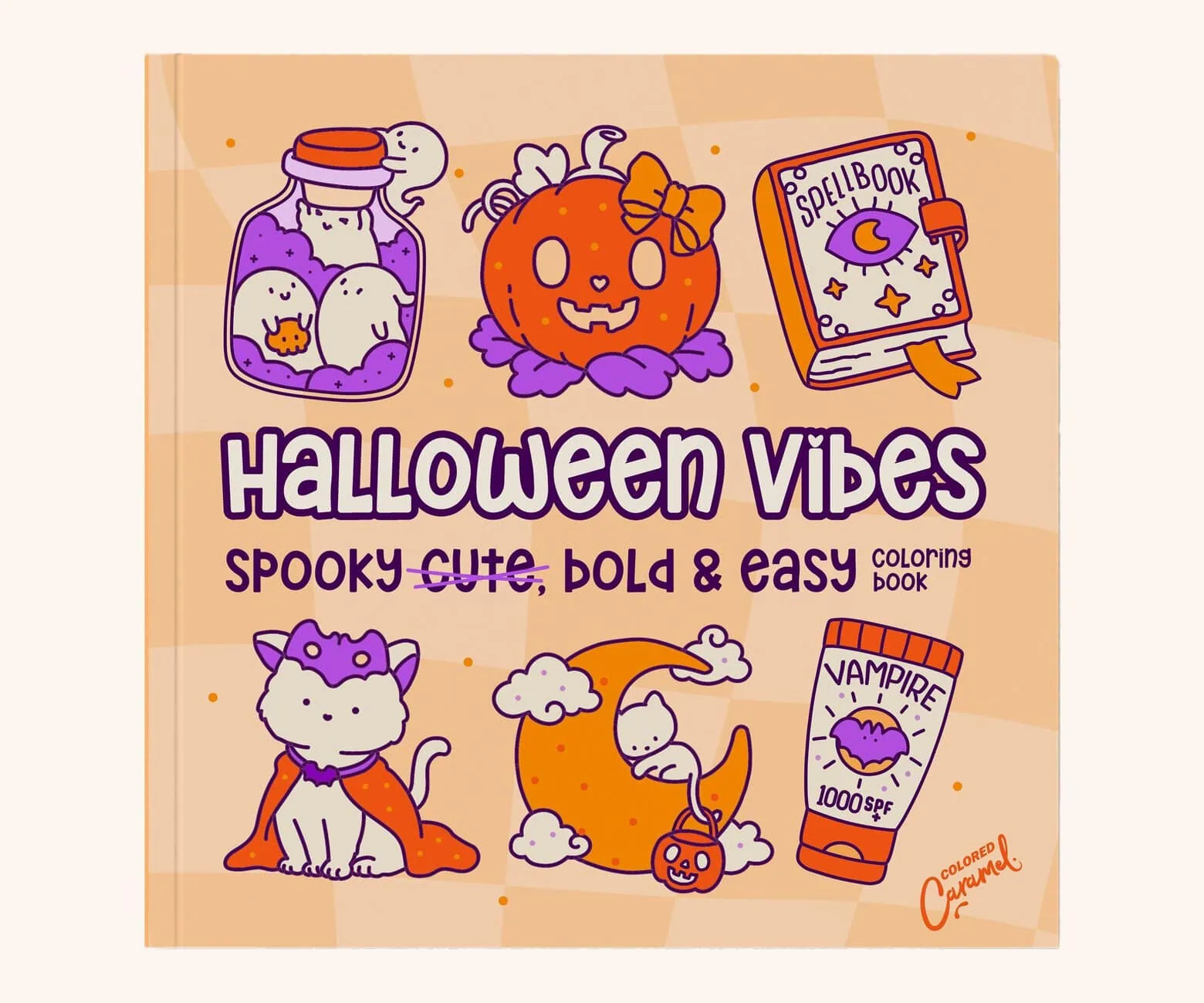 Halloween Vibes: Ürkütücü sevimli, Bold & Easy boyama kitabı, boyama kitabı kapağı