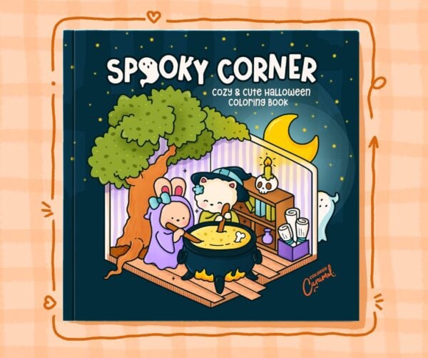 Spooky Corner: Cozy & Cute Halloween Coloring Book