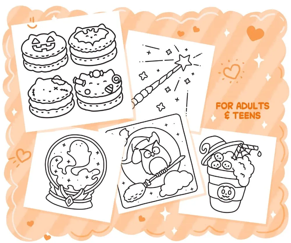 Halloween Vibes: Spooky Cute, Bold & Easy Coloring Book, coloring page preview 3