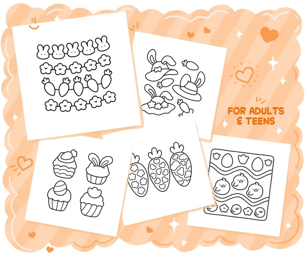 Easter Patterns: Cozy, Bold & Easy Coloring Book, coloring page preview 3