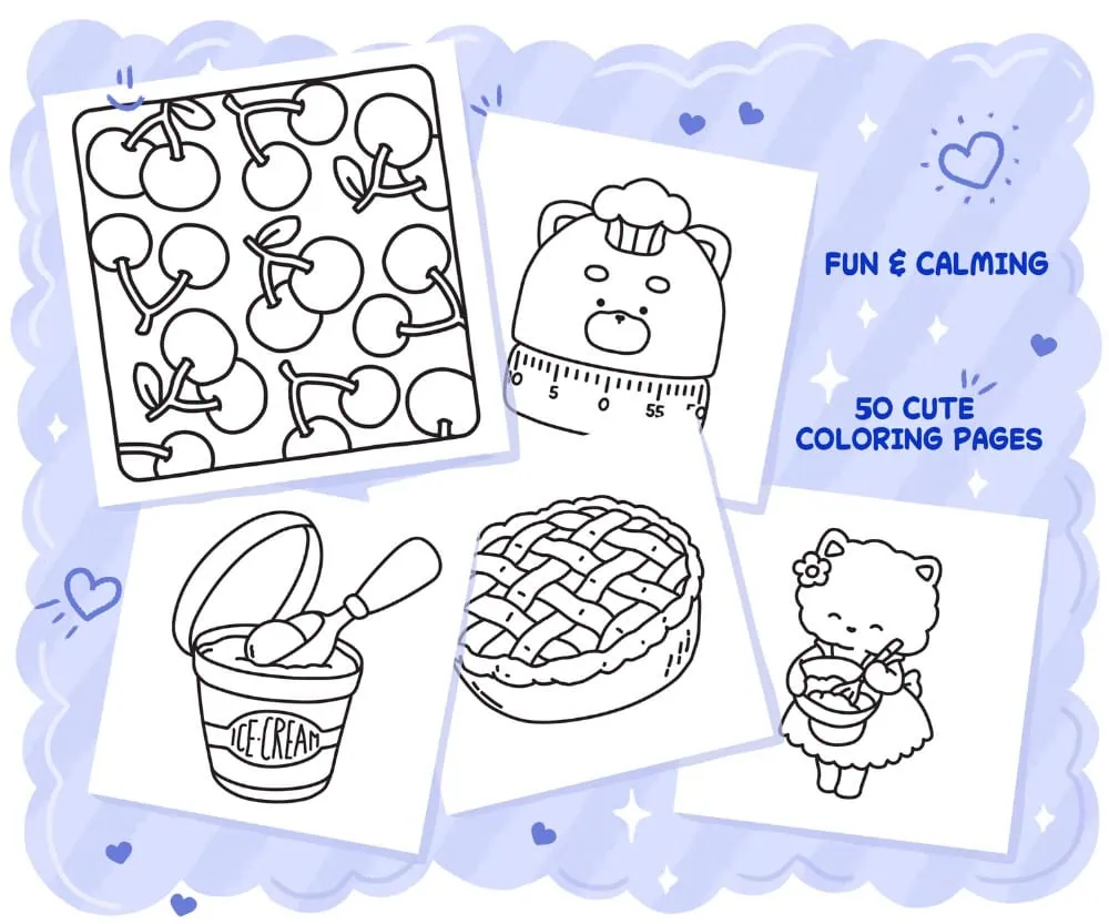 Cozy Kitchen: Sweet, Bold & Easy Coloring Book, coloring page preview 2