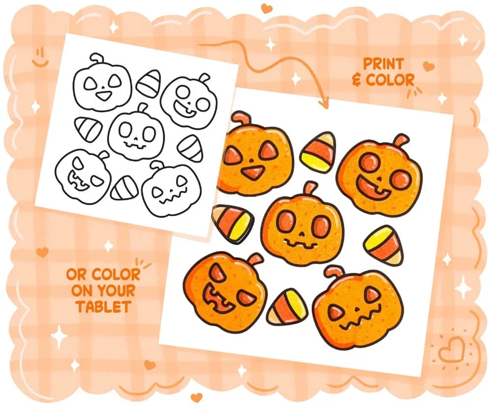 Halloween Vibes: Spooky Cute, Bold & Easy Coloring Book, coloring page preview 5