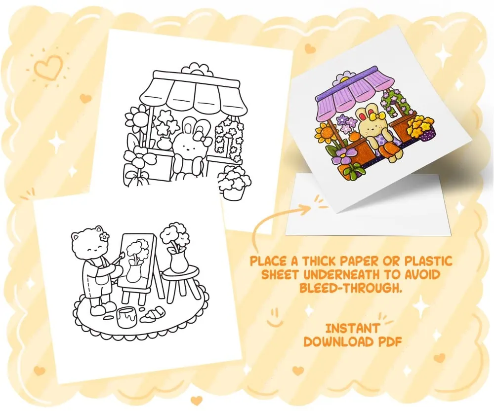 Floral Coloring Book: Blooming Corner, coloring page preview 1