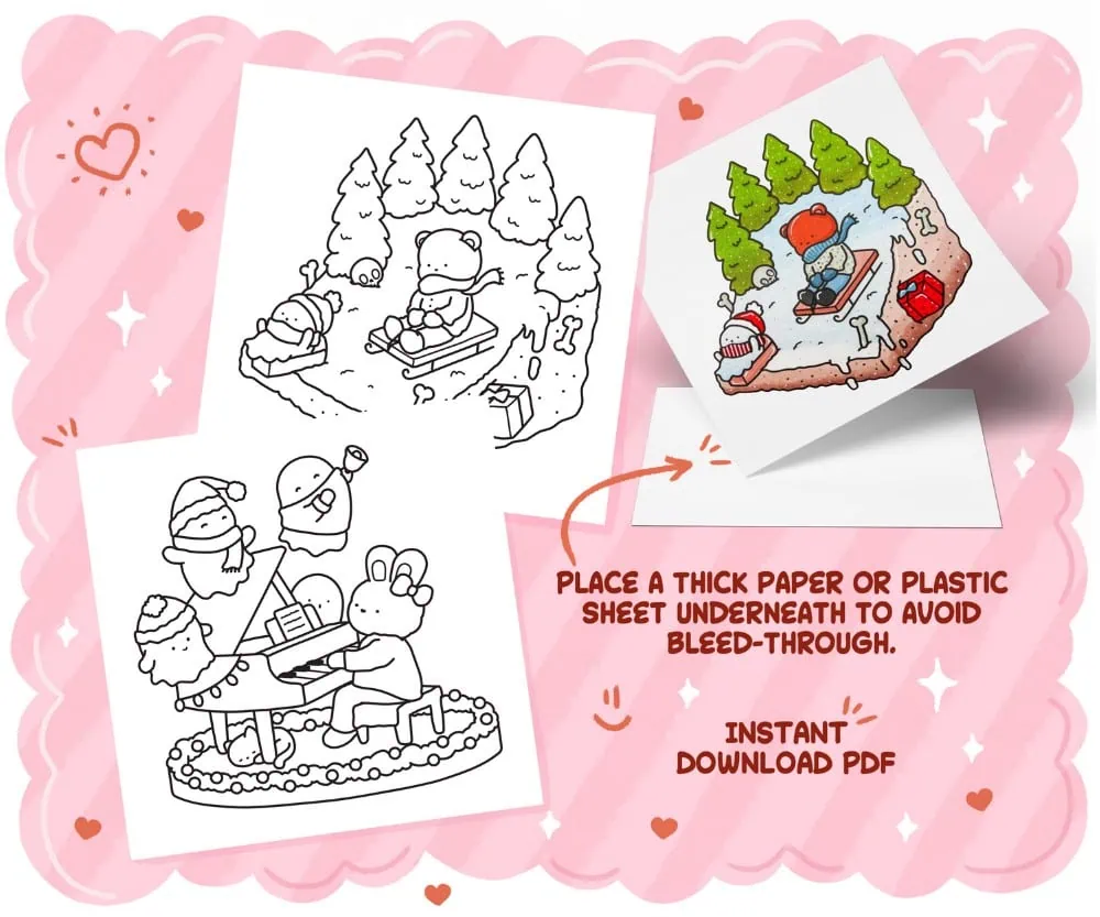 Spooky Christmas Coloring Book, coloring page preview 1