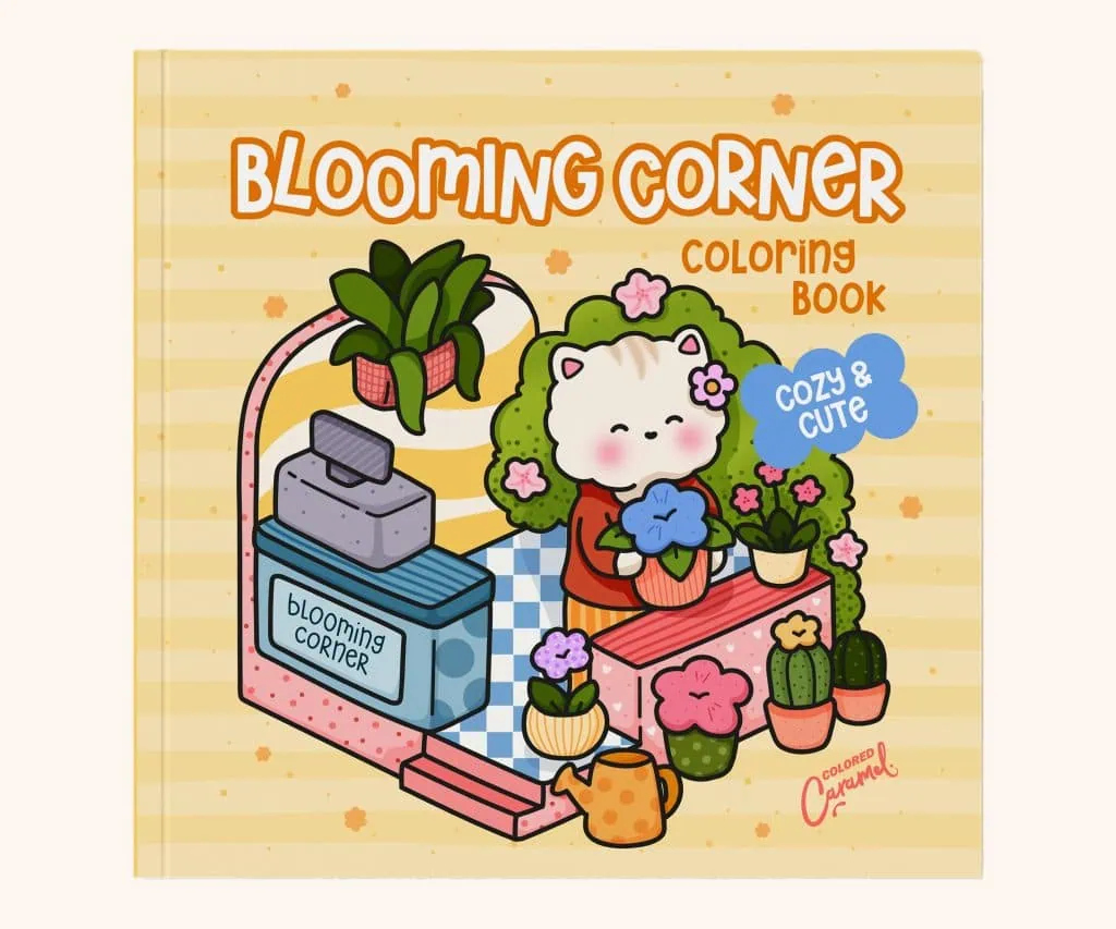 floral coloring book