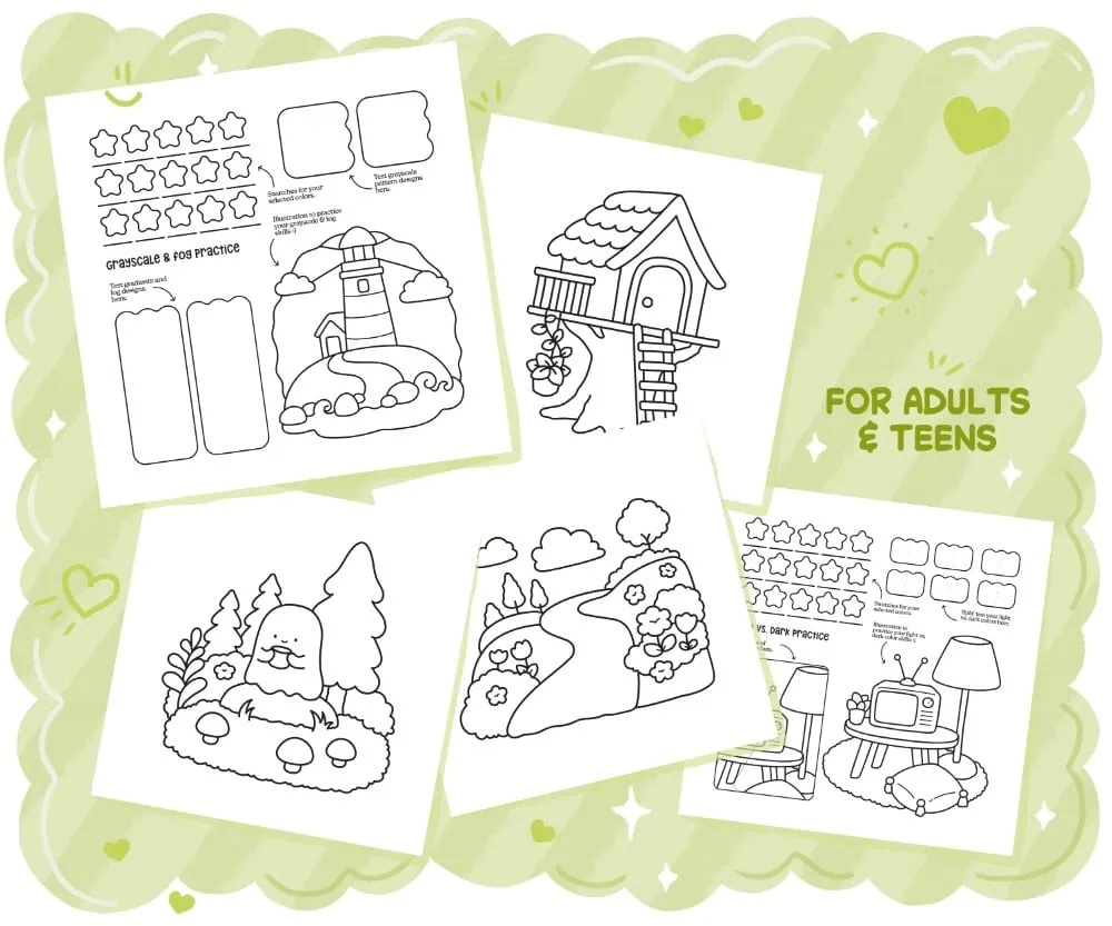 Practice Coloring Pages: Your Coloring Time Workbook to Train & Perfect Your Skills, coloring page preview 3
