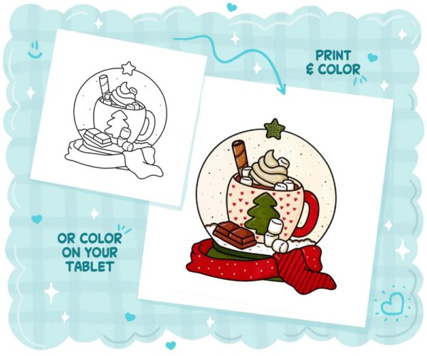 Christmas Snow Globes Coloring Book - Image 6