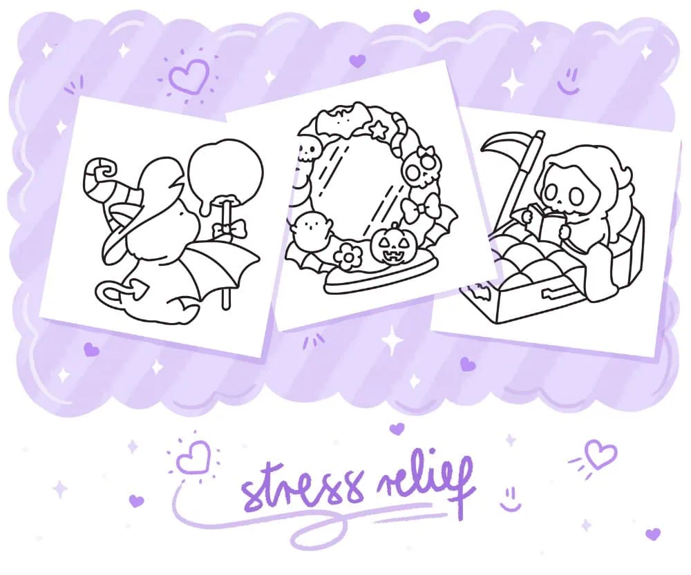 Halloween Vibes: Spooky Cute, Bold & Easy Coloring Book, coloring page preview 4