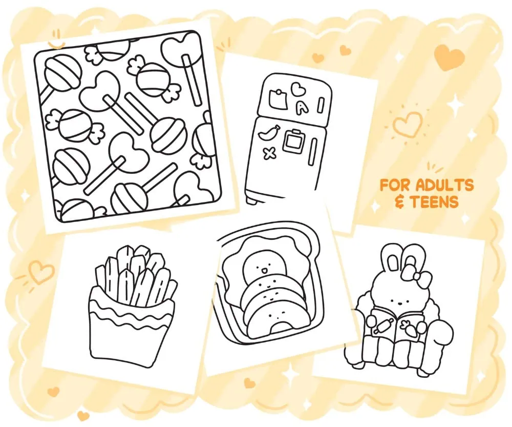 Cozy Kitchen: Sweet, Bold & Easy Coloring Book, coloring page preview 3