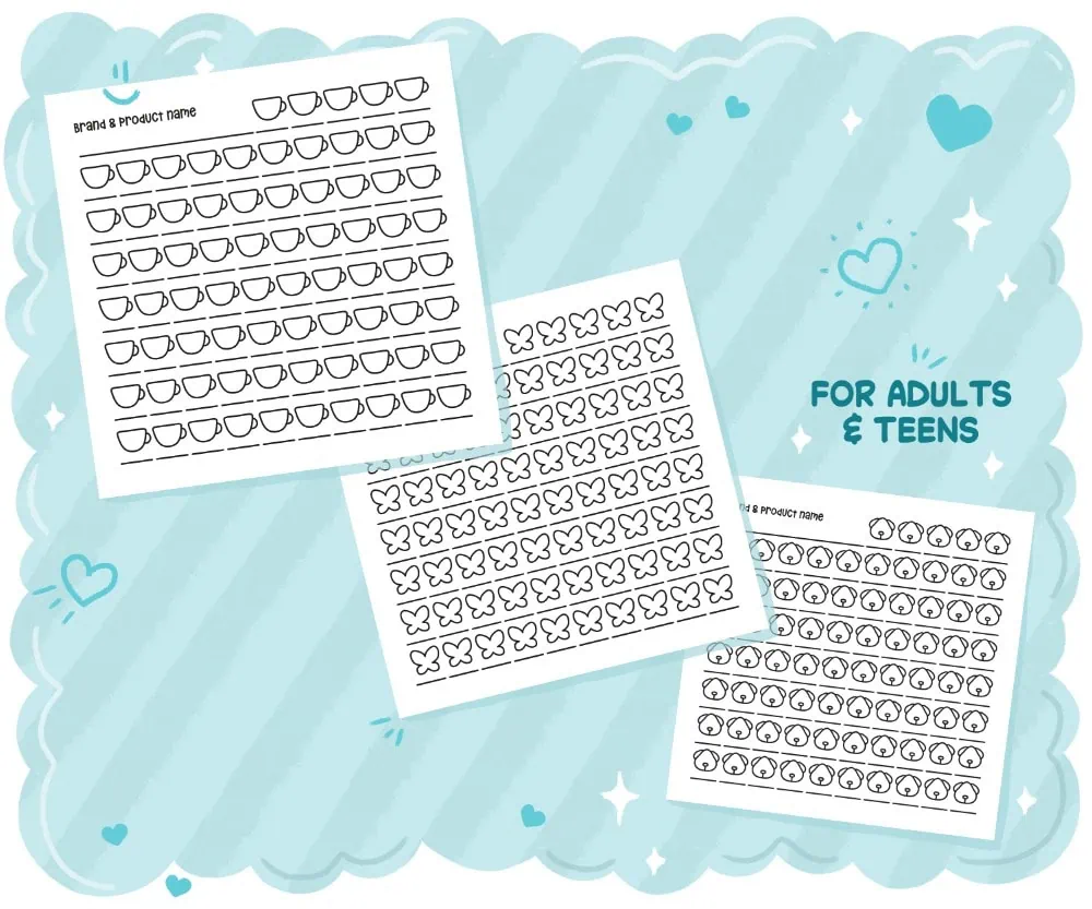 Color Swatch: Cute, Bold & Easy Test Chart Coloring Book, coloring page preview 3
