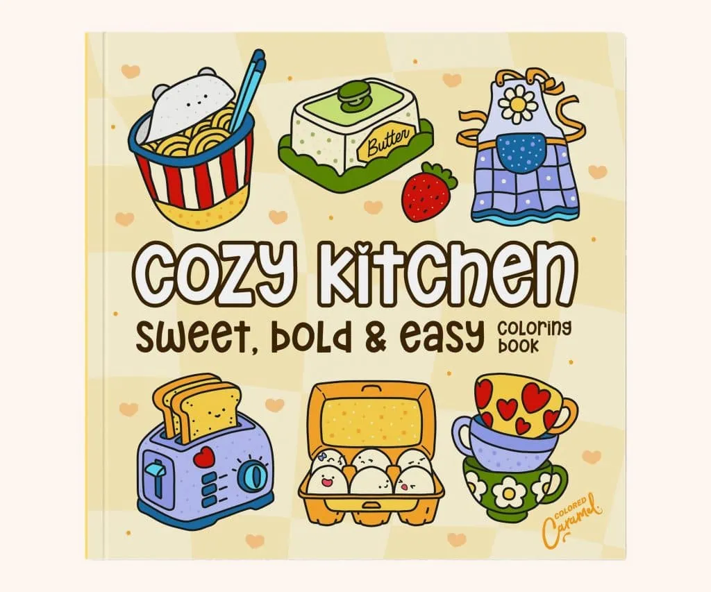 Cozy Kitchen: Sweet, Bold & Easy Coloring Book, coloring book cover