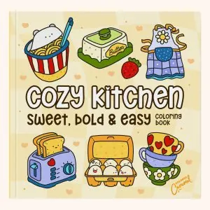Cozy Kitchen: Sweet, Bold & Easy Coloring Book, coloring book cover