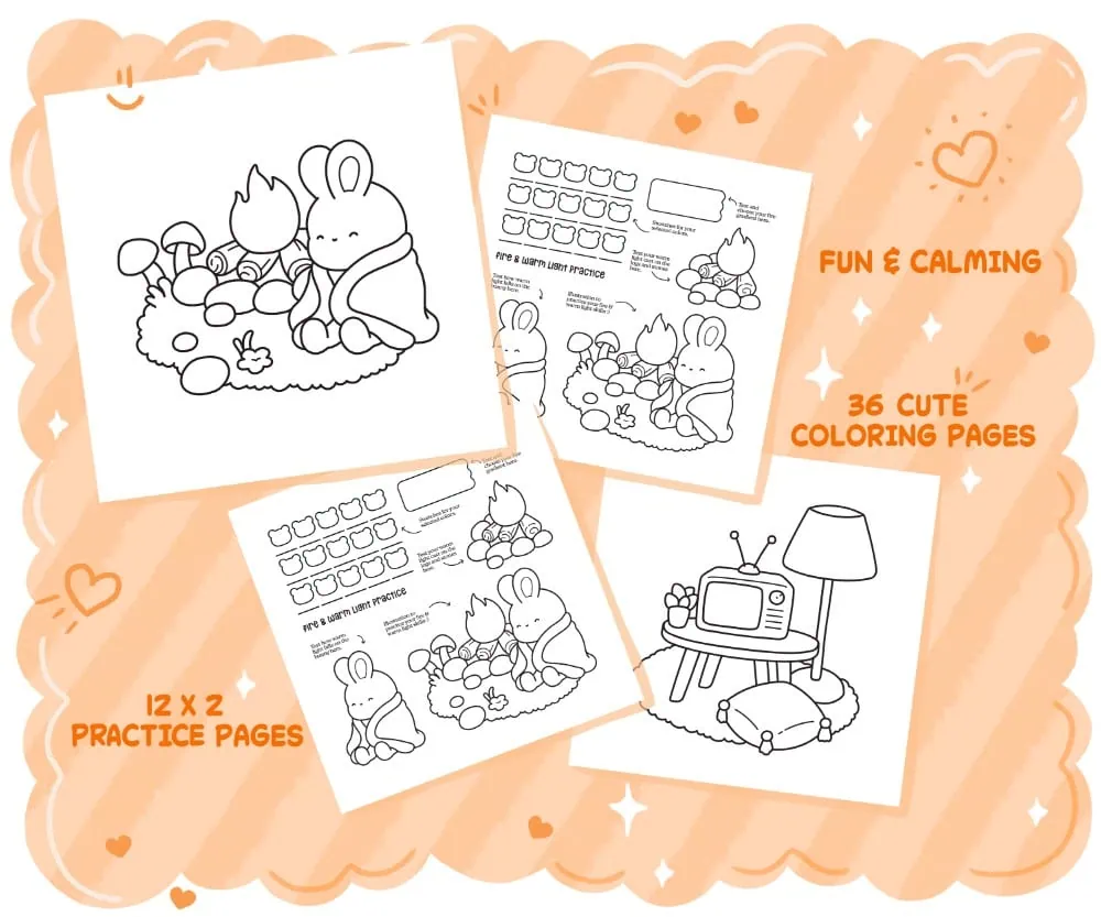 Practice Coloring Pages: Your Coloring Time Workbook to Train & Perfect Your Skills, coloring page preview 2