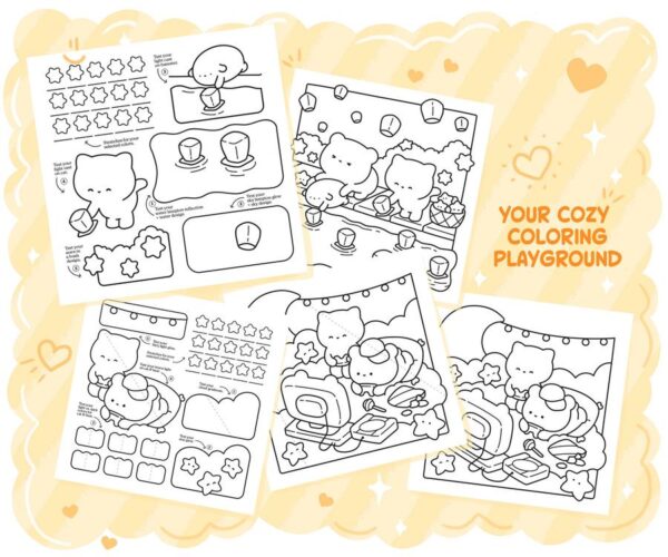 Kawaii Daydream Coloring Practice Book: Cute & Cozy Workbook to Train Your Skills - Image 4