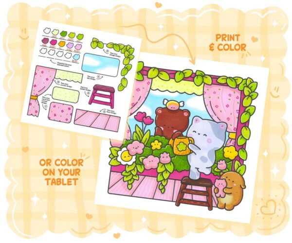 Kawaii Daydream Coloring Practice Book: Cute & Cozy Workbook to Train Your Skills - Image 6
