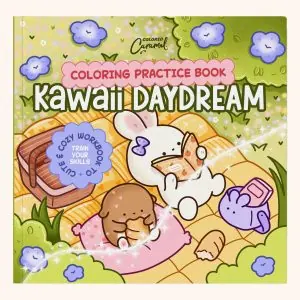 Kawaii Daydream Coloring Practice Book: Cute & Cozy Workbook to Train Your Skills, coloring book cover