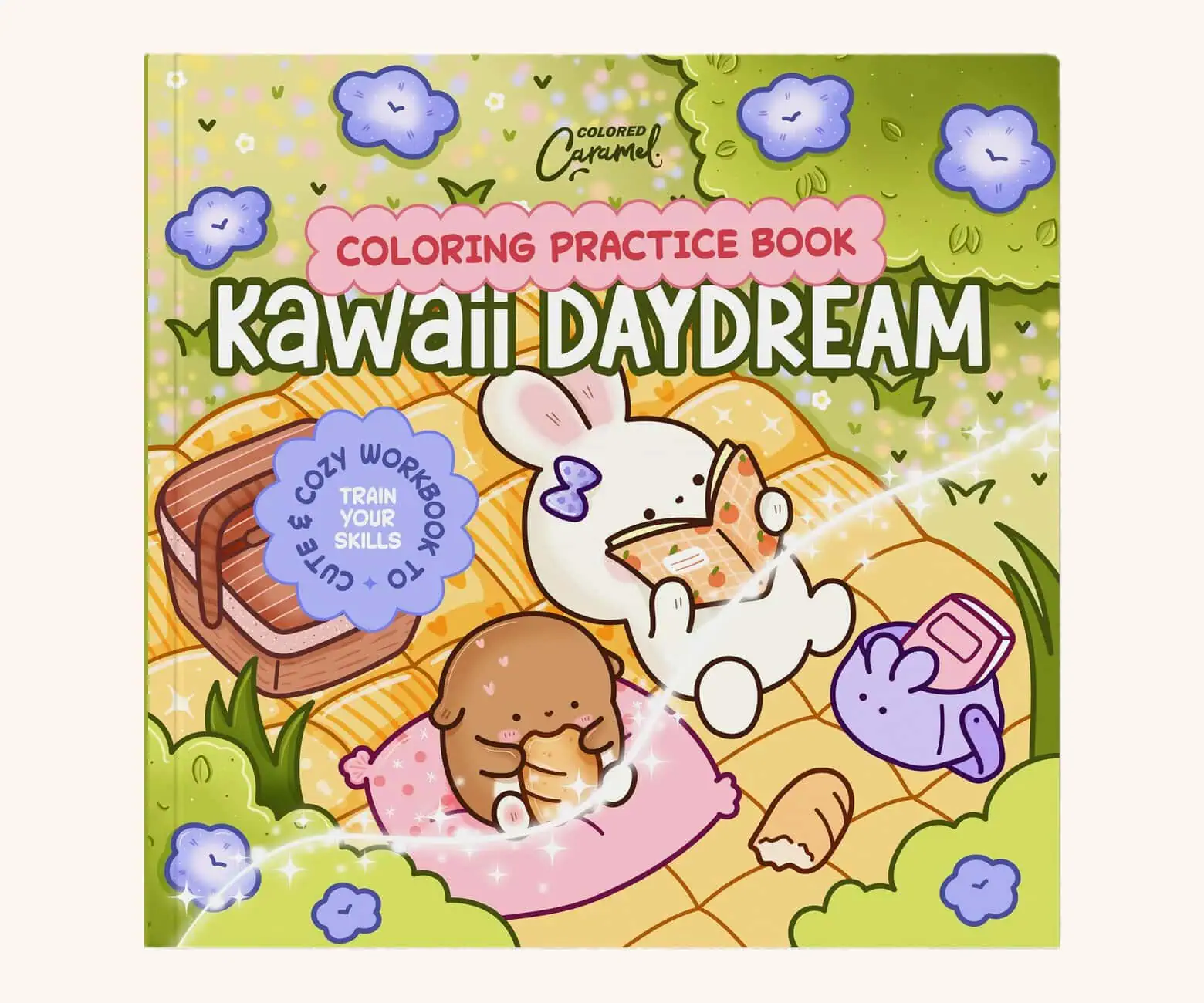 Kawaii Daydream Coloring Practice Book: Cute & Cozy Workbook to Train Your Skills, coloring book cover