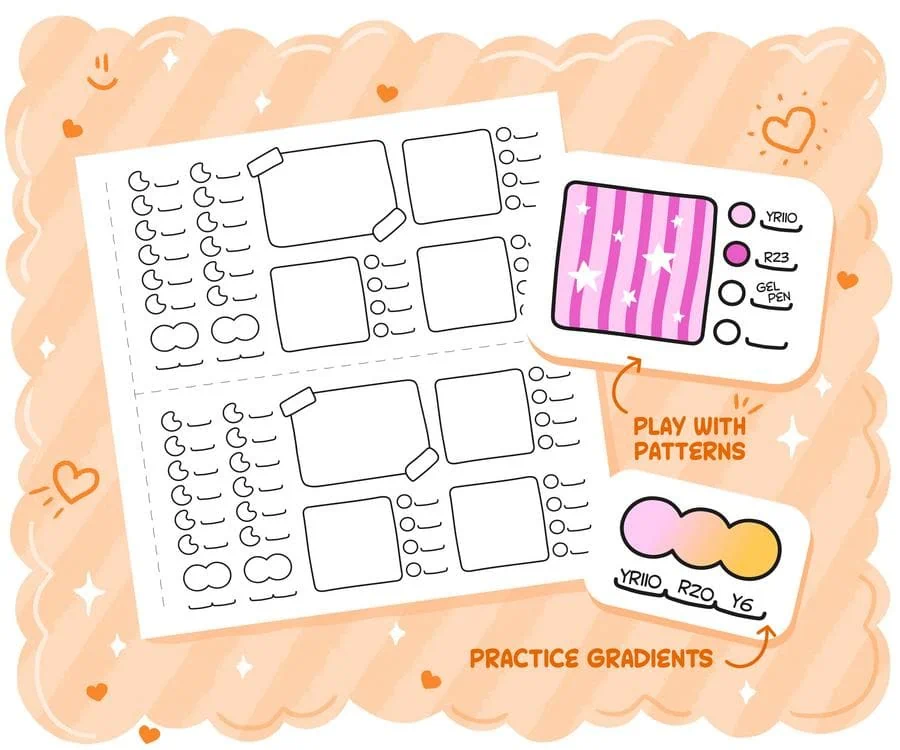 My Go to Cut-Out and Test Swatch Book, coloring page preview 2