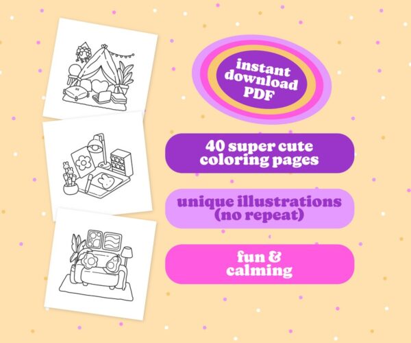 My Quiet Time: Sweet & Relaxing Coloring Book for Cozy Girls - Image 2