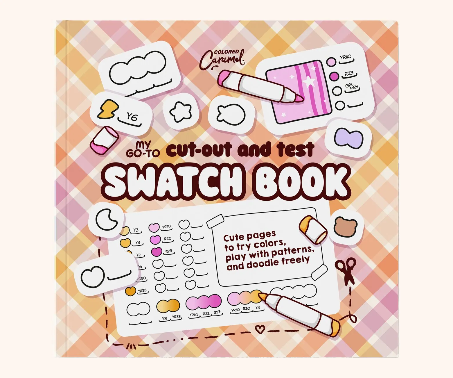 My Go to Cut-Out and Test Swatch Book, boyama kitabı kapağı