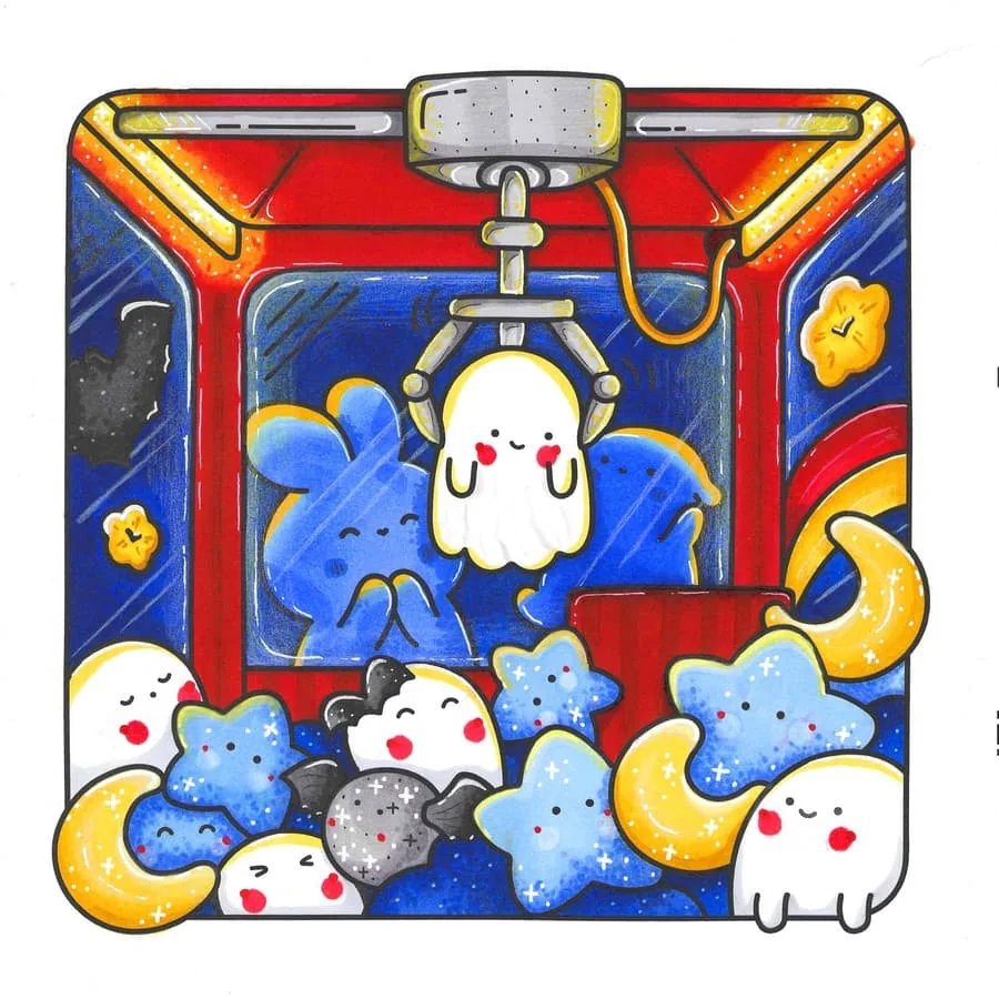 Spooky dreams coloring book with ghosts and friends, coloring page preview 7