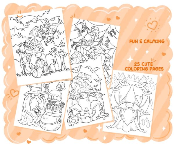 Halloween Gnomes Coloring Book - Image 3