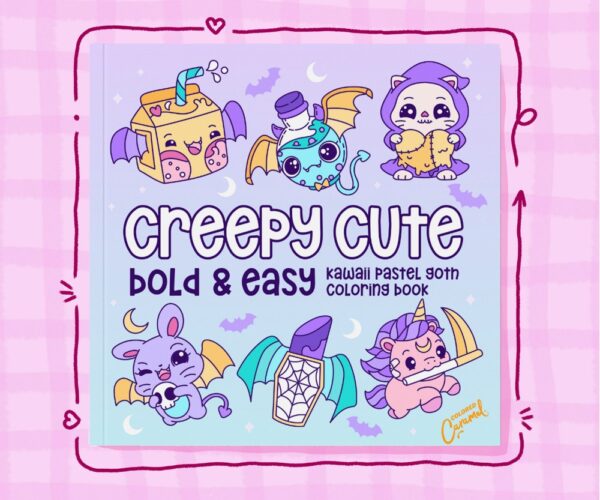 Creepy Cute: Bold & Easy Kawaii Pastel Goth Coloring Book