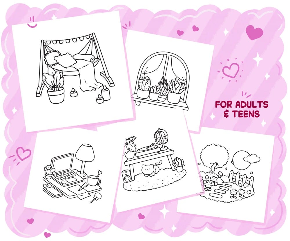 My Quiet Time: Sweet & Relaxing Coloring Book for Cozy Girls - Image 4