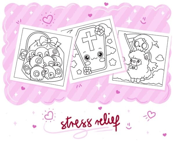 Creepy Cute: Bold & Easy Kawaii Pastel Goth Coloring Book - Image 5