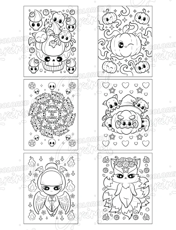 Kawaii Pastel Goth Coloring Book - Image 5