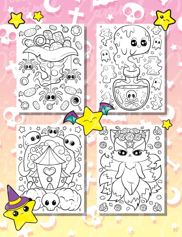Kawaii Pastel Goth Coloring Book - Image 2