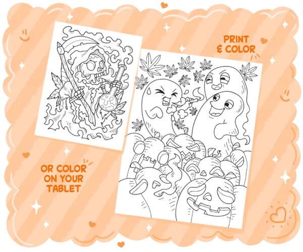 Stoner Halloween Coloring Book: Haunted Pumpkins & Chill Ghosts - Image 6