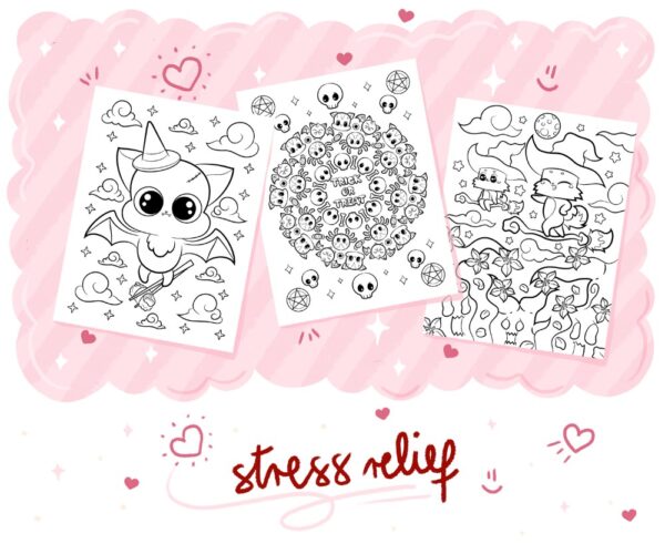 Kawaii Pastel Goth Coloring Book - Image 5