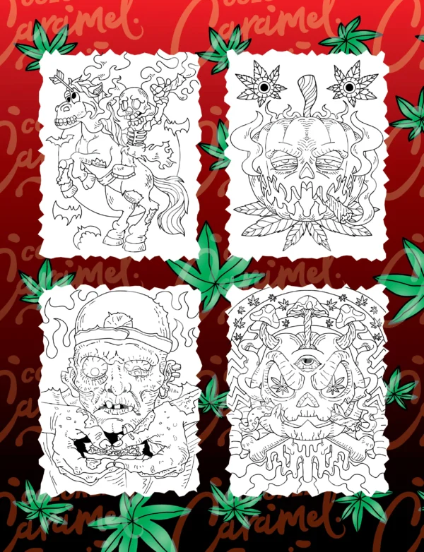Stoner Halloween Coloring Book: Haunted Pumpkins & Chill Ghosts - Image 2