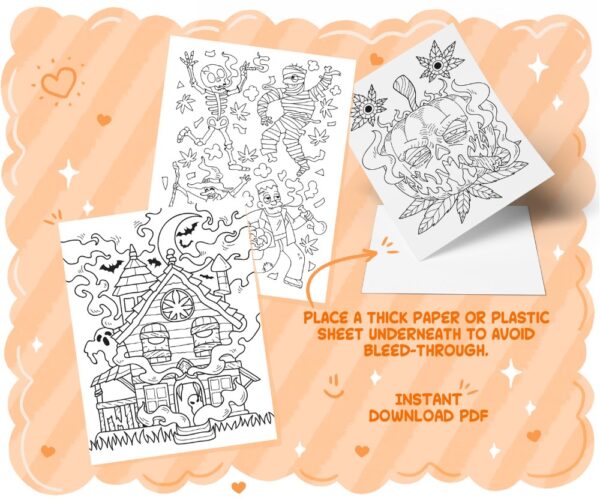 Stoner Halloween Coloring Book: Haunted Pumpkins & Chill Ghosts - Image 3