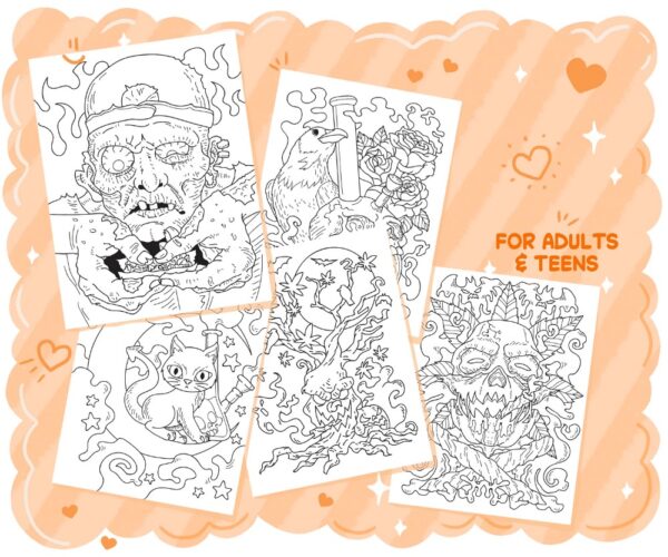 Stoner Halloween Coloring Book: Haunted Pumpkins & Chill Ghosts - Image 4
