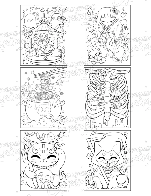 So Bootiful: Kawaii Pastel Goth Halloween Coloring Book - Image 3