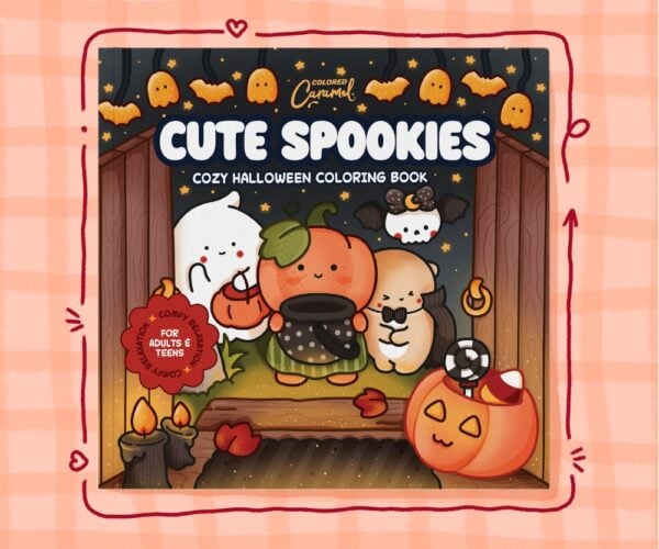 Cute Spookies: Cozy Halloween Coloring Book