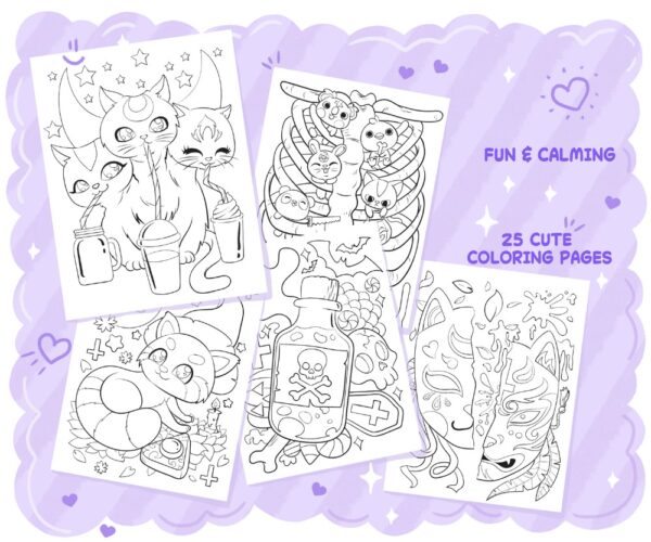 So Bootiful: Kawaii Pastel Goth Halloween Coloring Book - Image 3