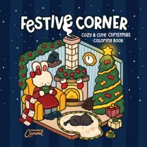 Festive Corner: gemütliches und süßes Weihnachts-Malbuch - Digital