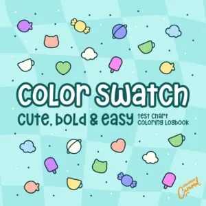 Color Swatch: libro da colorare con schede test cute, Bold & Easy - Digitale