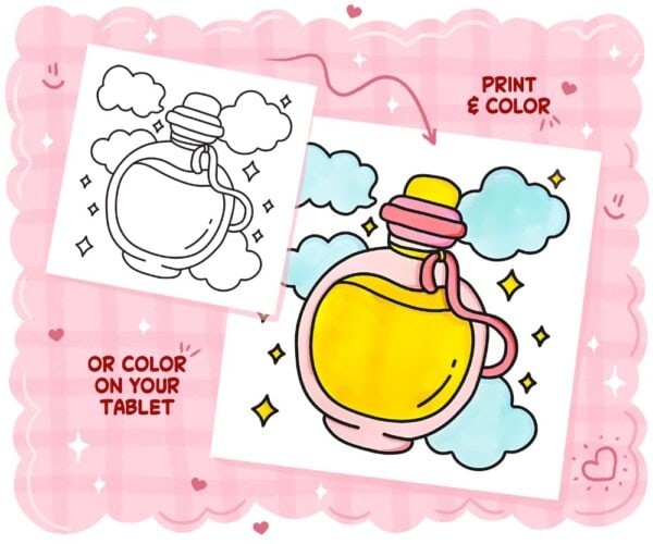 Girly Vibes Coloring Book: Bold, Easy & Cute Illustrations - Image 6