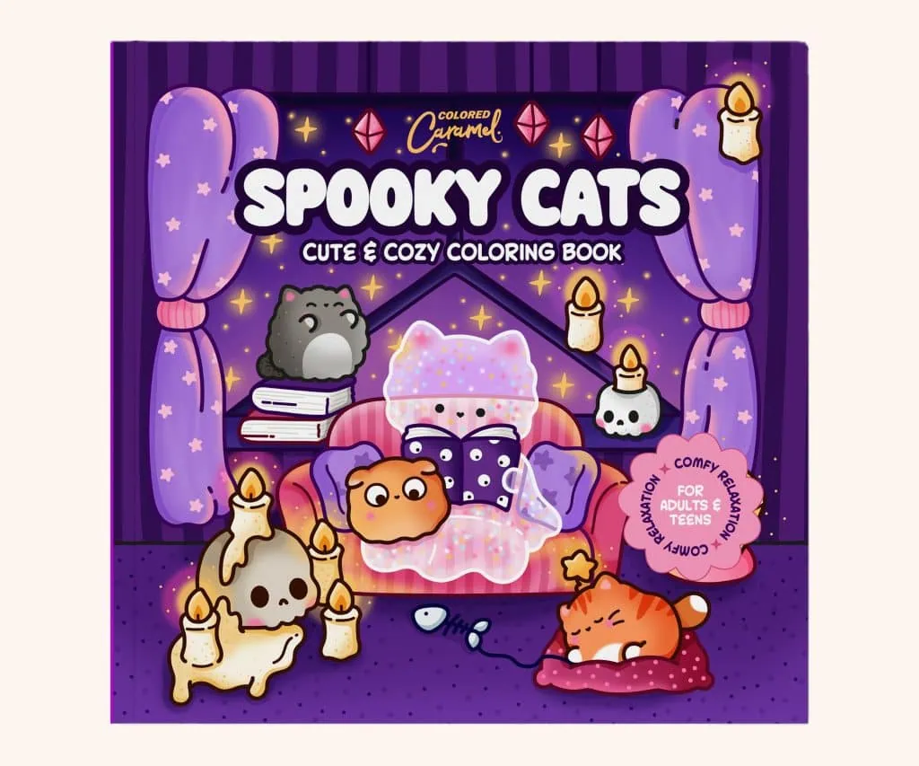spooky cats coloring pages