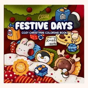 cozy christmas coloring book