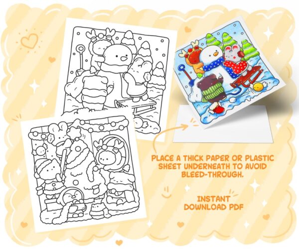 Festive Days Cozy Christmas Coloring Book: Comfy Relaxation for Adults and Teens - Image 2