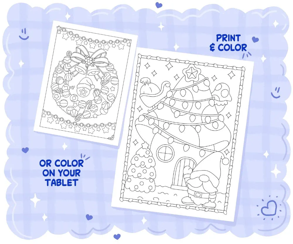 Charming Christmas: A Coloring Book for All Ages, coloring page preview 5