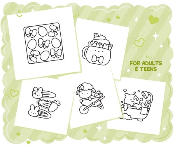 Hoppy Days: Cute Bold & Easy Easter Coloring Book - Image 4