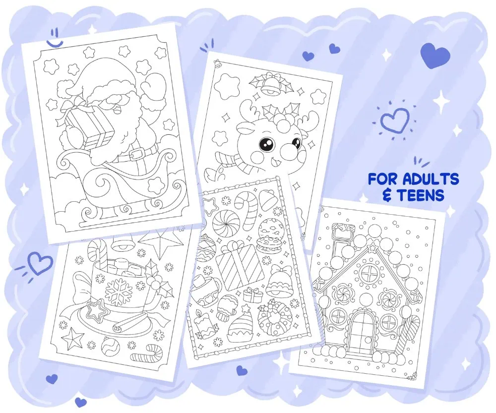 Charming Christmas: A Coloring Book for All Ages, coloring page preview 3